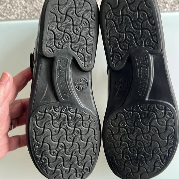 Footprints by Birkenstock Brown Leather Mary Jane Shoes - Picture 8 of 8